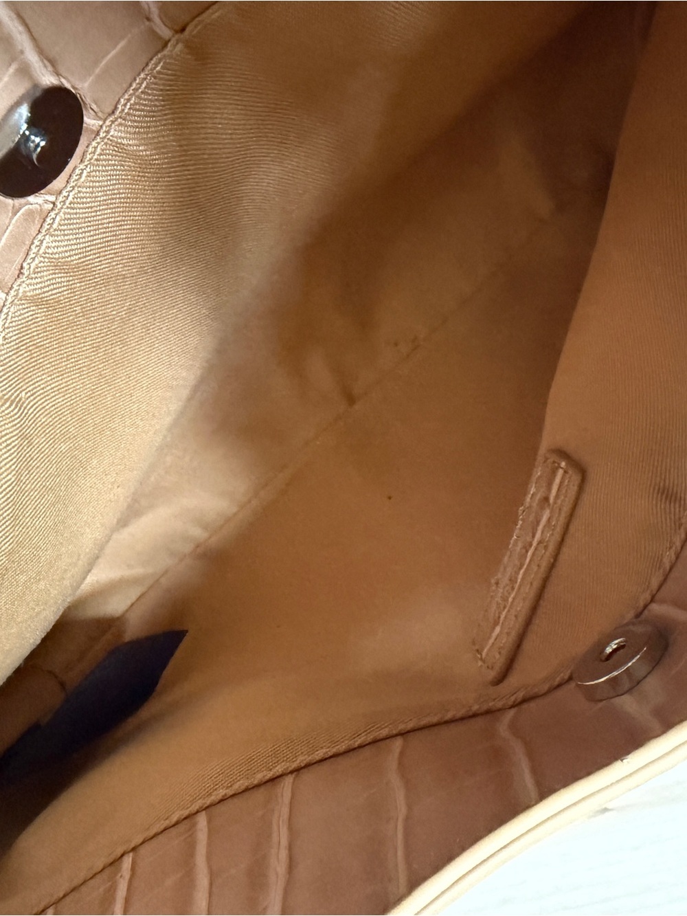 Y2K style light tan faux crocodile Shoulder Bag minimalist European summer - Picture 5 of 7